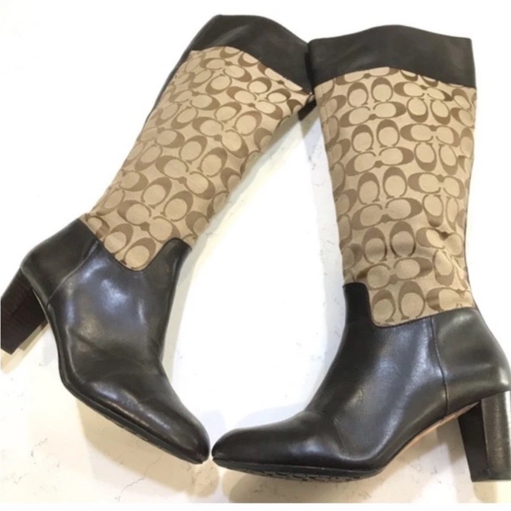 Coach Martta Tall Boots Womens Size 7B Signature NWT MSRP $498 - Picture 4 of 6